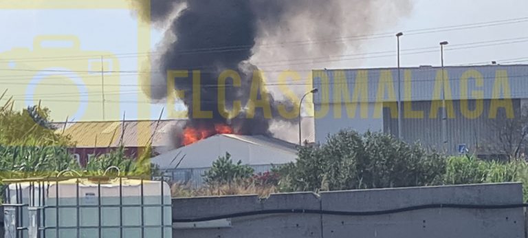 Arde una nave industrial en el Polígono Guadalhorce