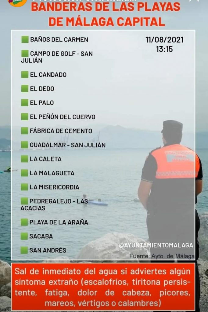 Cambian a verde las banderas de las playas de la capital