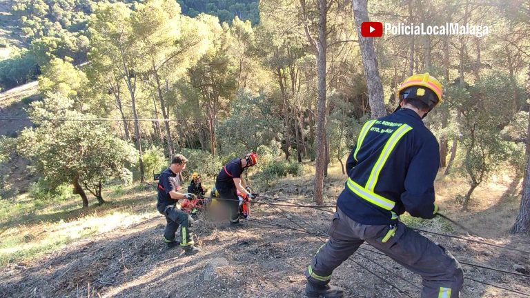 Efectivos de bomberos en labores de rescate, imagen de archivo
