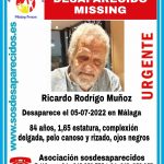 URGENTE – Se busca a un varón de 84 años desaparecido en Málaga.