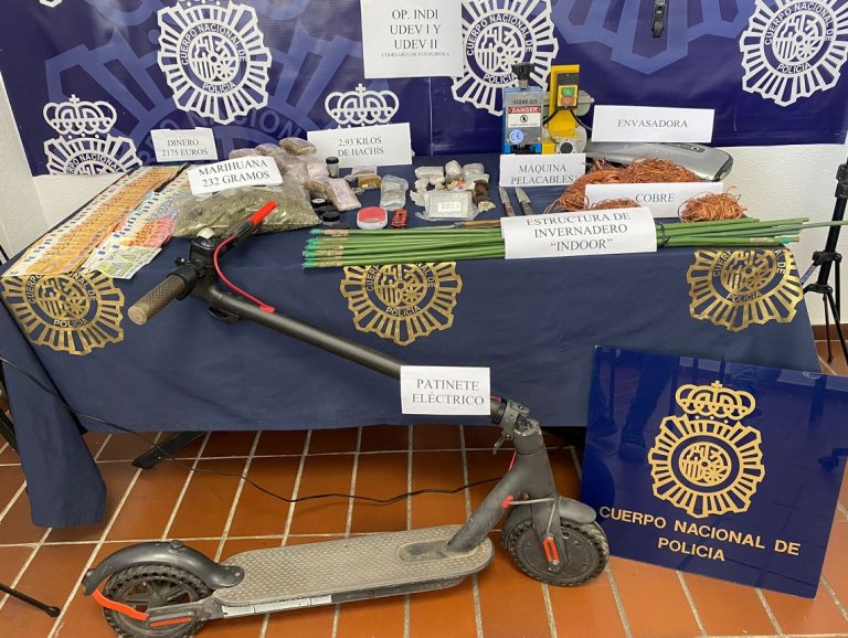 Imagen asociada al desmantelamiento de un punto de venta de droga en Mijas
