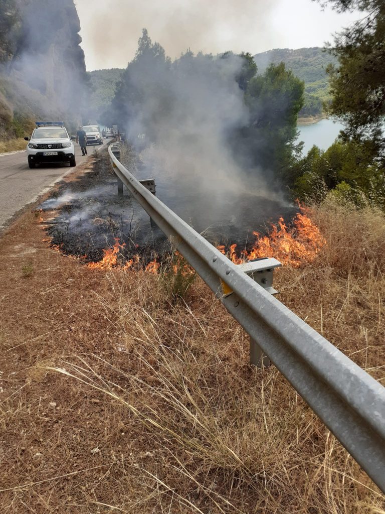 Imagen asociada al incendio forestal del paraje Rebolo en Campillos