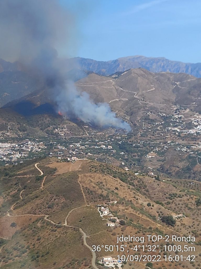 Imagen asociada al incendio forestal de Canillas de Albaida