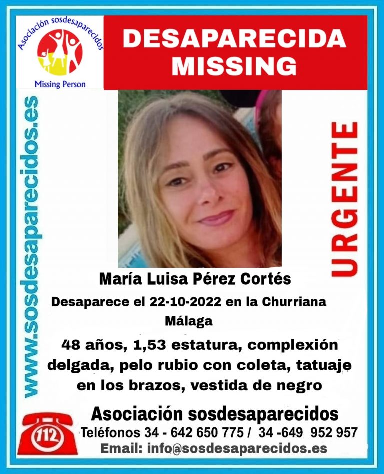 Cartel de búsqueda de María Luisa