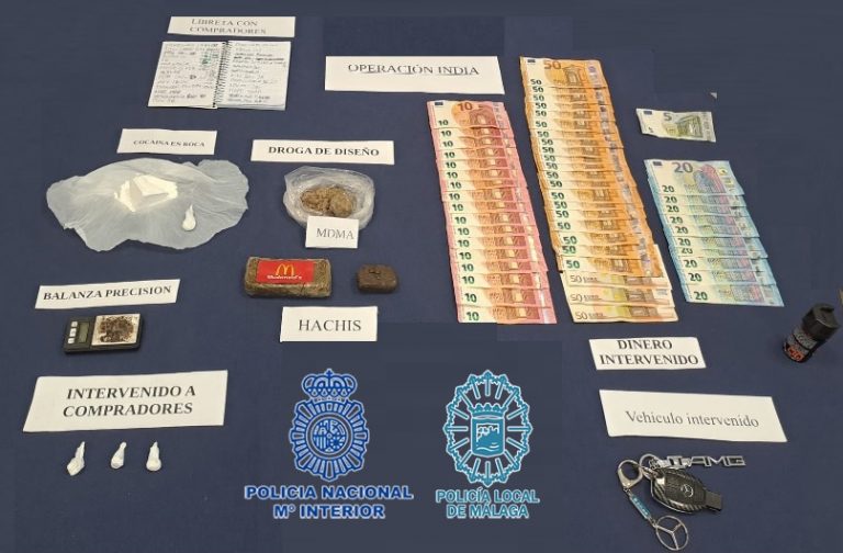 Imagen asociada al desmantelamiento de un punto de venta de droga en Vistafranca, Málaga