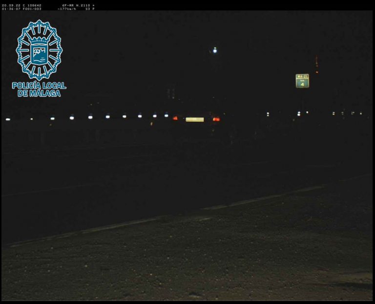 Imagen asociada a una investigación por circular a casi 180 km/h en Málaga
