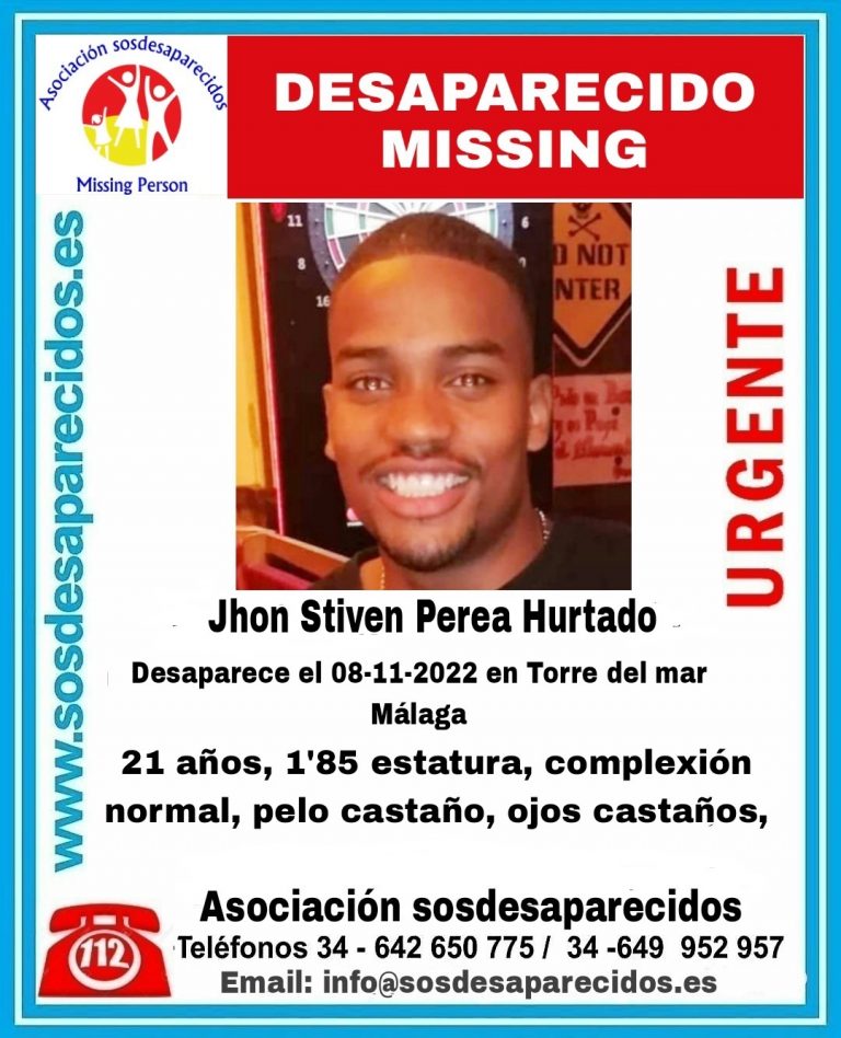 Cartel de búsqueda de John Perea Hurtado