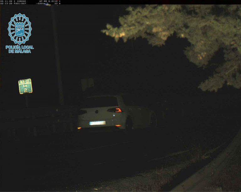 Imagen asociada a una investigación por exceso de velocidad en Málaga