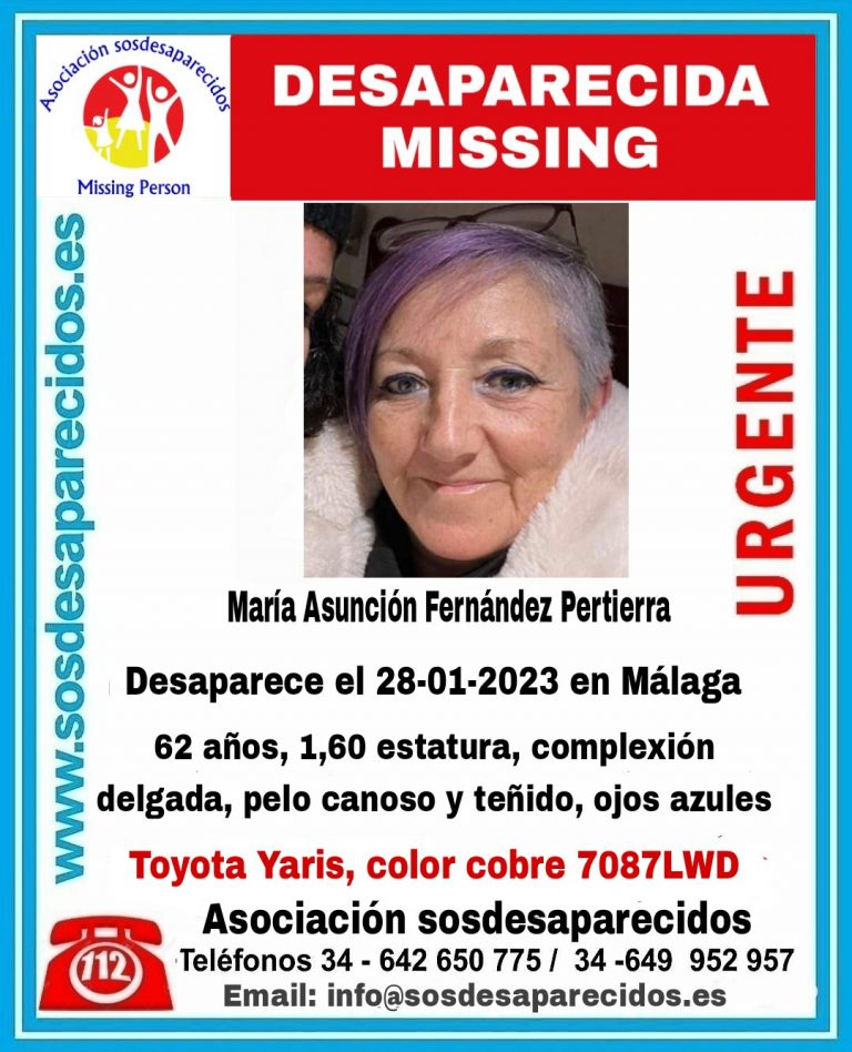 Cartel de búsqueda de María Asunción