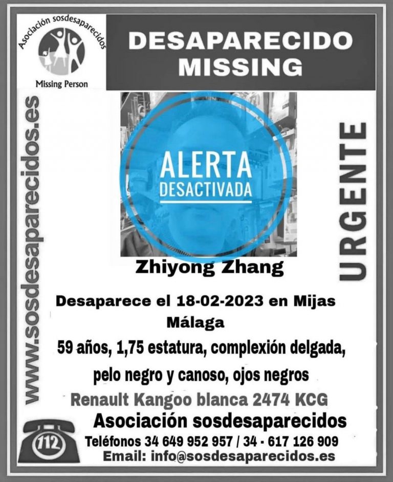 Cartel de búsqueda de Zhiyong Zhang