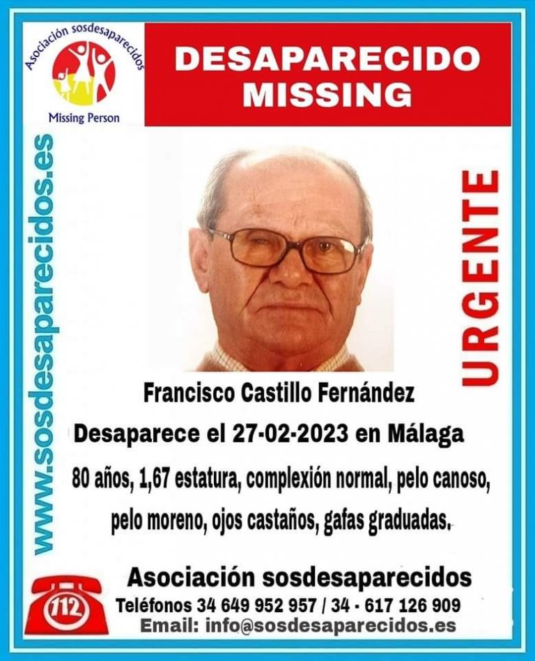 Cartel de búsqueda de Francisco Castillo Fernández