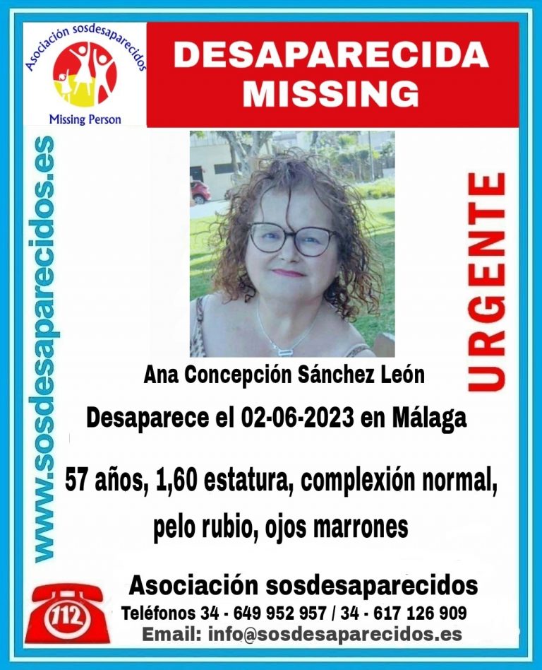Cartel de búsqueda de Ana Concepción Sánchez León