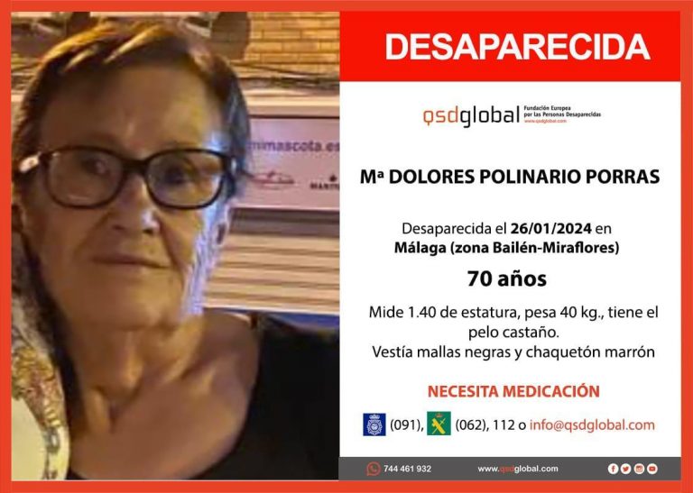 Cartel de búsqueda de María Dolores Polinario Porras