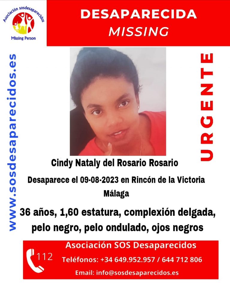 Cartel de búsqueda de Cindy Nataly del Rosario Rosario