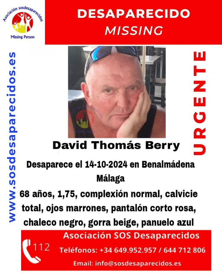 Cartel de búsqueda de David, posteriormente localizado
