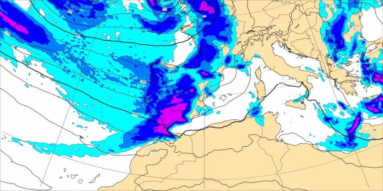 Temporal de lluvia y viento en Málaga, imagen de recurso