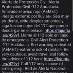 Emitido AVISO ROJO en Malaga