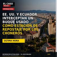 Portada editorial cuadrada de El Caso Málaga sobre la interceptación de un buque vinculado a Los Choneros