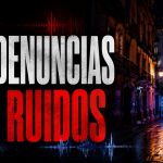 Composición gráfica sobre denuncias por ruidos en Málaga
