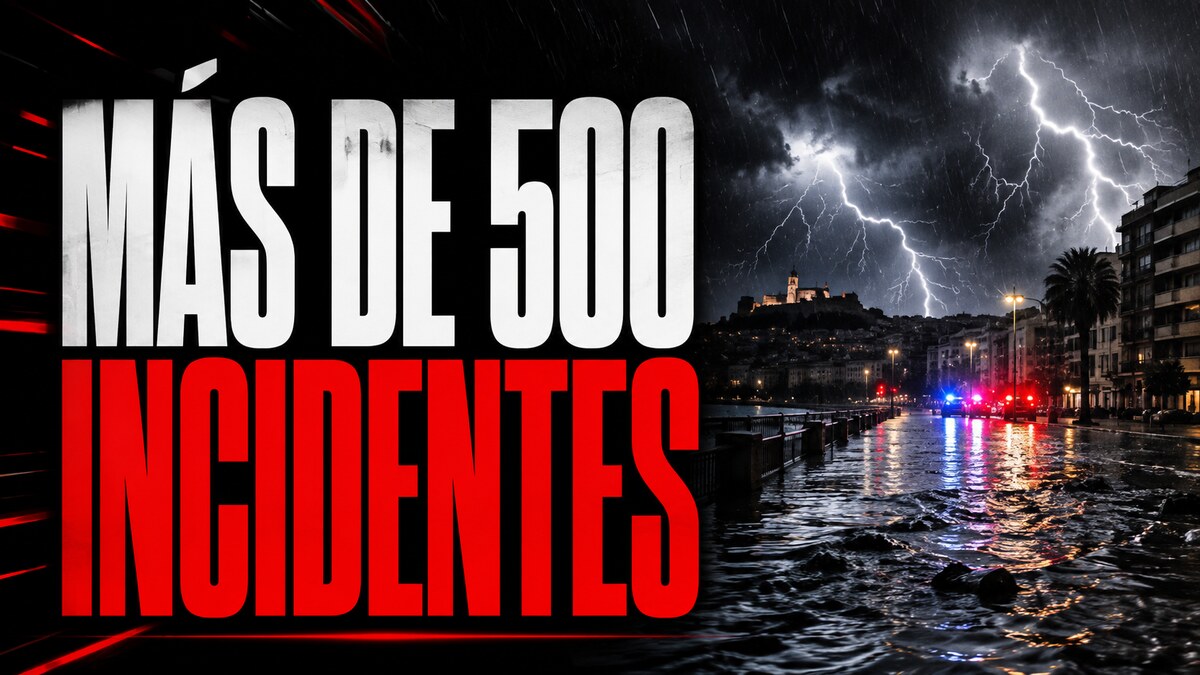 Composición gráfica sobre más de 500 incidentes causados por las tormentas en Tarragona