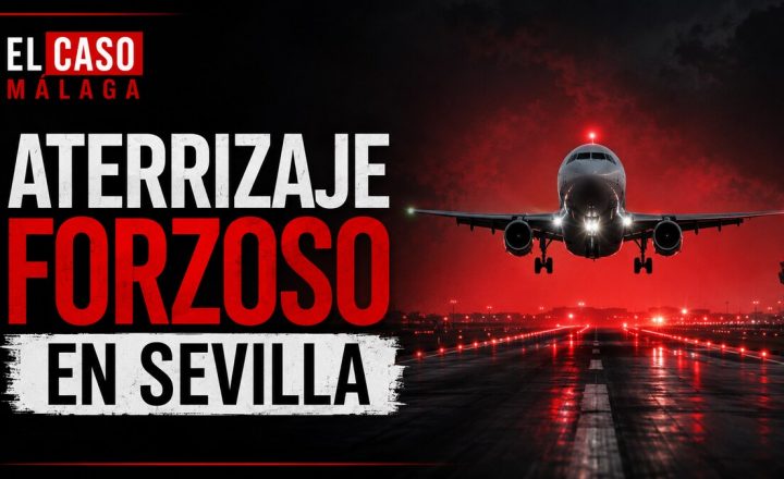 Aterrizaje forzoso en Sevilla — composición gráfica de El Caso Málaga