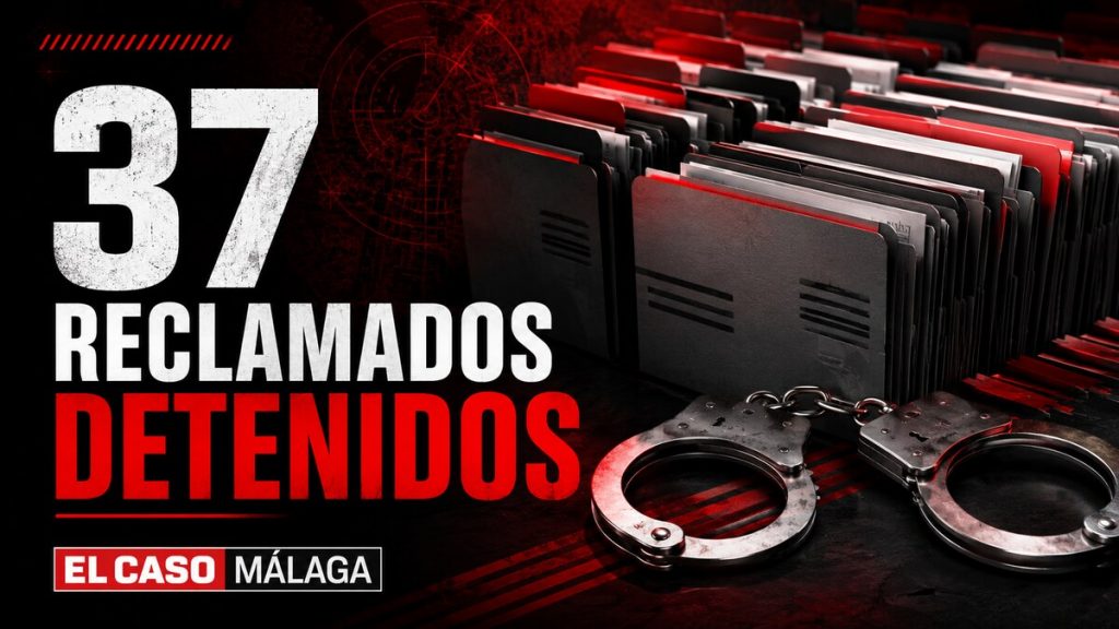 Composición gráfica sobre 37 personas detenidas por reclamaciones judiciales