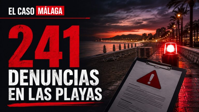 Composición gráfica sobre las denuncias formuladas en las playas de Málaga