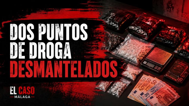 Composición gráfica sobre tres detenidos tras desmantelar dos puntos de venta de droga en Málaga