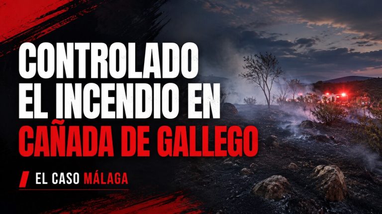 Composición gráfica sobre el conato forestal controlado en Cañada de Gallego