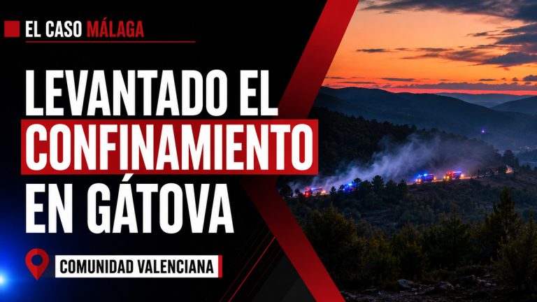 Composición gráfica sobre el levantamiento del confinamiento por el incendio de Gátova