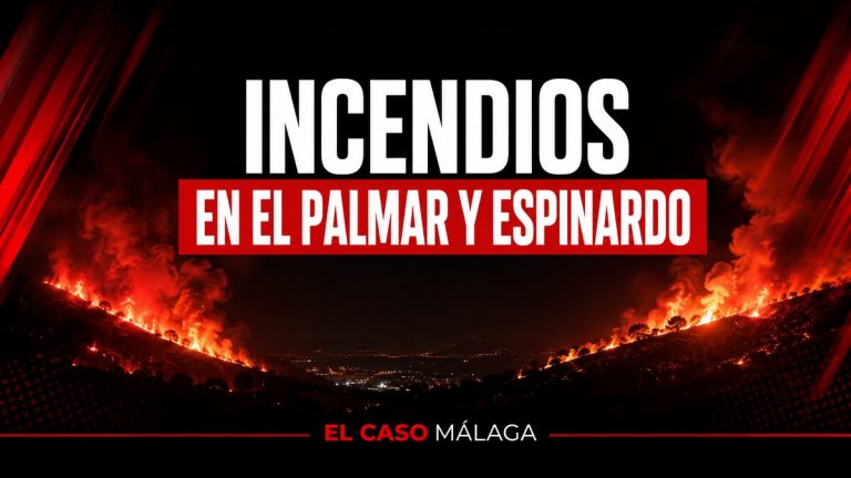Composición gráfica sobre varios incendios de matorral en El Palmar y Espinardo