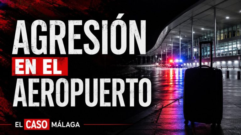 Composición gráfica sobre la detención por una agresión en el aeropuerto de Málaga