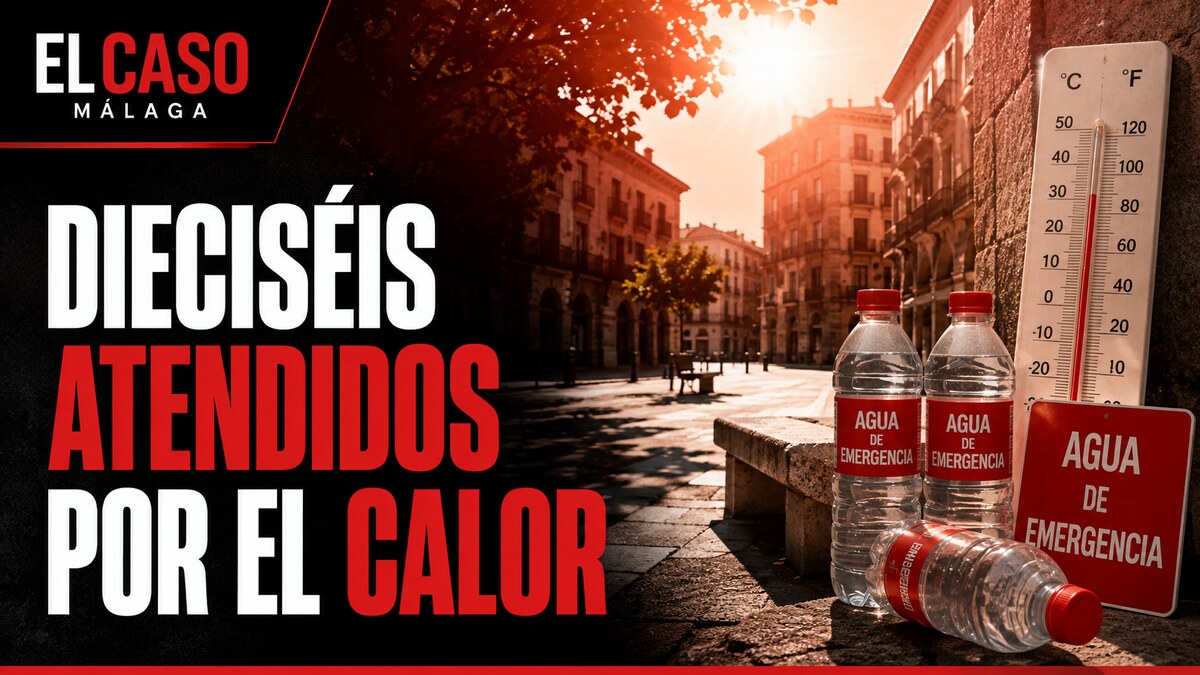 Composición gráfica sobre dieciséis personas atendidas por problemas relacionados con el calor en Euskadi