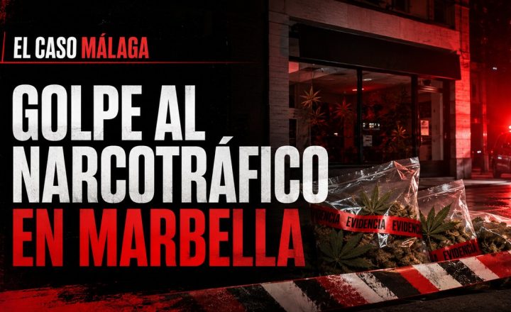 Composición gráfica sobre cinco detenidos tras desmantelar un punto de venta de droga en Marbella