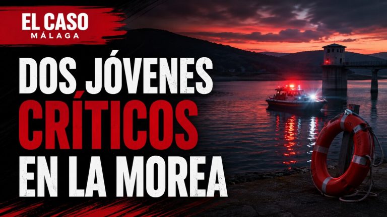 Composición gráfica sobre dos jóvenes rescatados en estado crítico de la balsa de La Morea