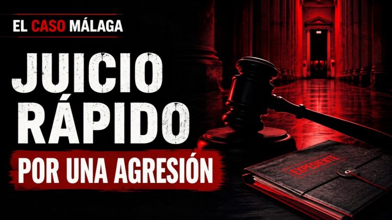Composición gráfica sobre el juicio rápido por la agresión a un guardia civil fuera de servicio