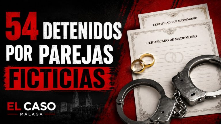 Composición gráfica sobre 54 detenidos por una trama de parejas de hecho ficticias