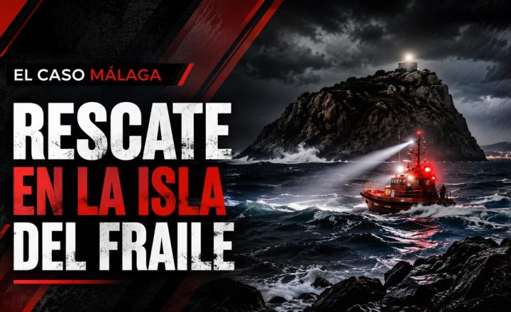 Rescate en la Isla del Fraile — composición gráfica de El Caso Málaga