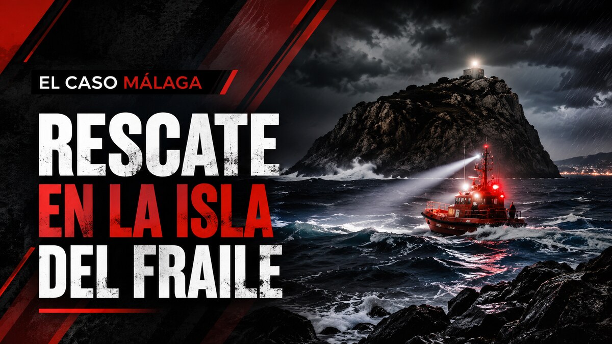 Rescate en la Isla del Fraile — composición gráfica de El Caso Málaga