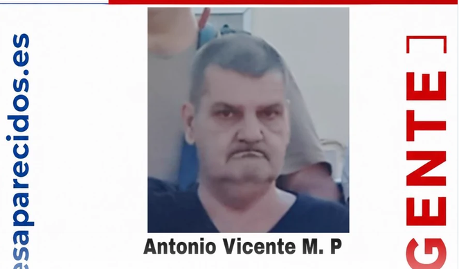 Cartel de búsqueda de Antonio Vicente M. P., desaparecido en Torrent