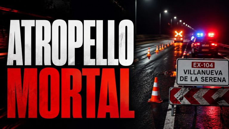 Composición gráfica respetuosa sobre un atropello mortal en Villanueva de la Serena