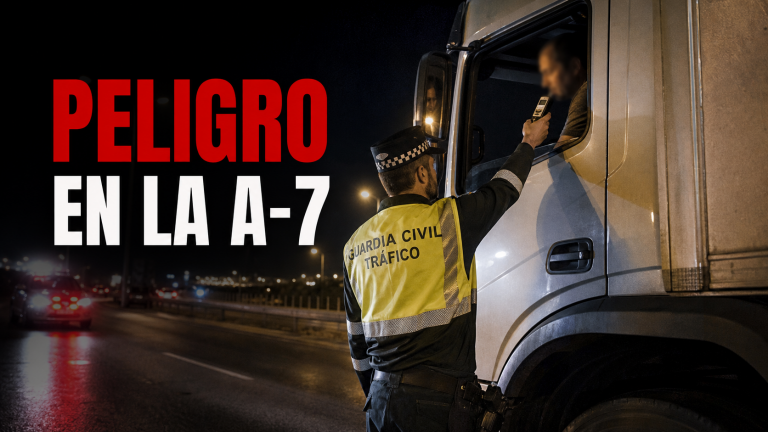 Guardia Civil investiga a un camionero que sextuplicaba la tasa de alcohol en la A-7