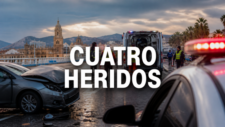 Cuatro heridos en un accidente en Málaga