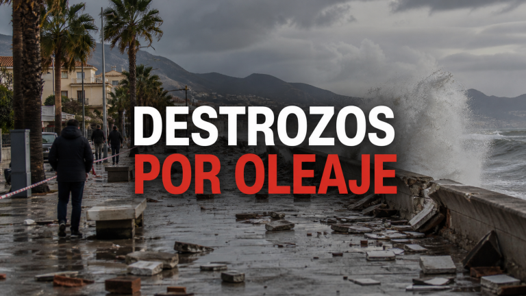 Destrozos causados por fuerte oleaje en Guadalmar