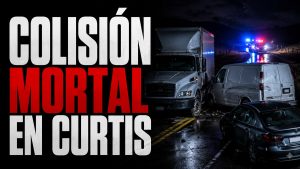Composición gráfica respetuosa sobre una colisión mortal en Curtis
