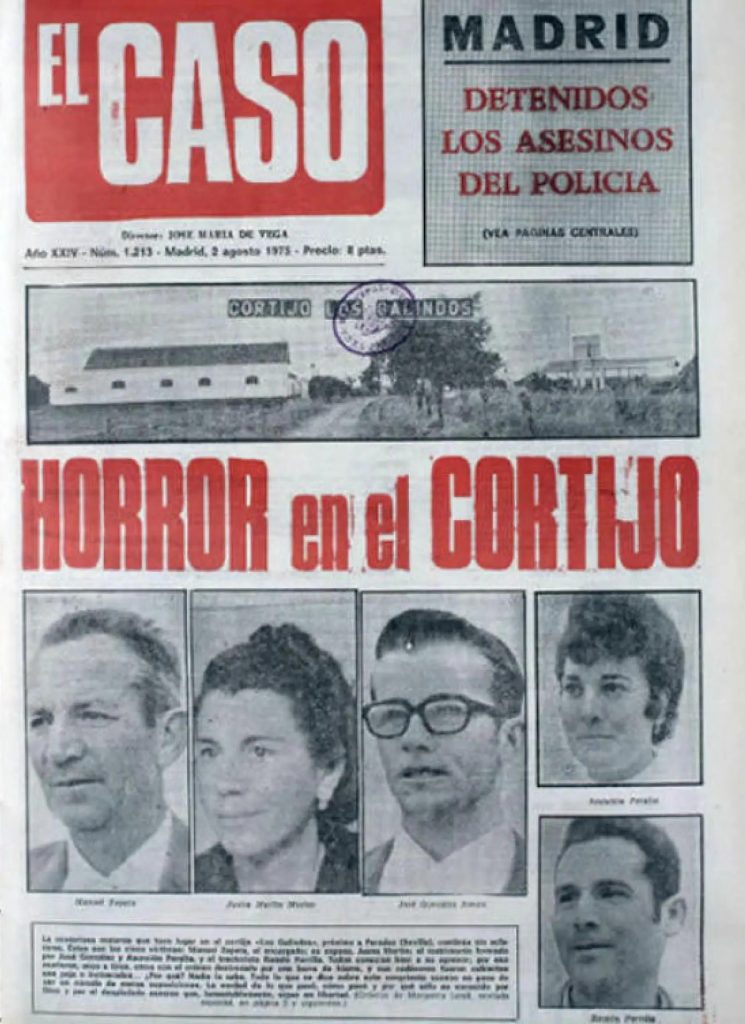 Portada histórica de El Caso sobre el crimen de Los Galindos con las fotografías de las víctimas