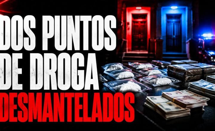 Composición gráfica sobre el desmantelamiento de dos puntos de droga en Málaga