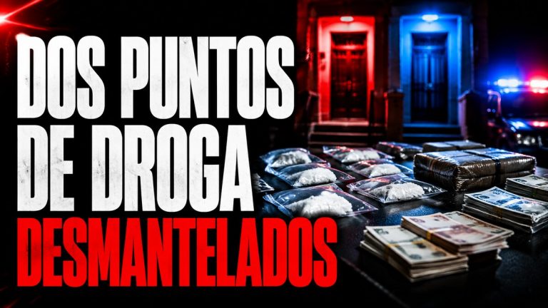 Composición gráfica sobre el desmantelamiento de dos puntos de droga en Málaga