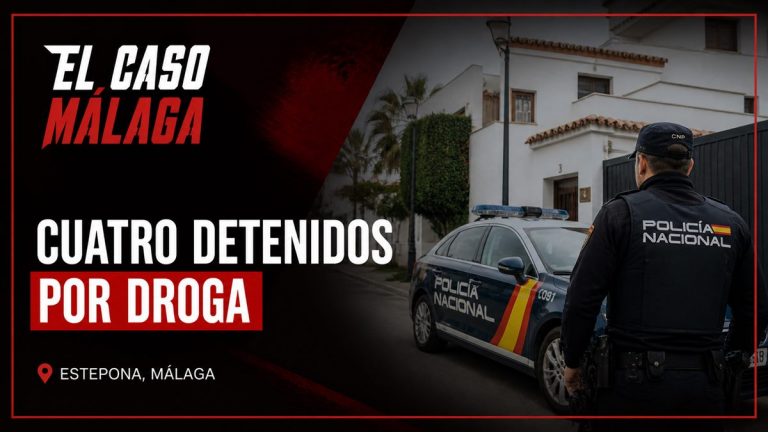 Portada editorial de El Caso Málaga para «La Policía Nacional detiene a cuatro miembros de una misma familia al frente de la venta de cocaína y hachís en tres viviendas de Estepona»