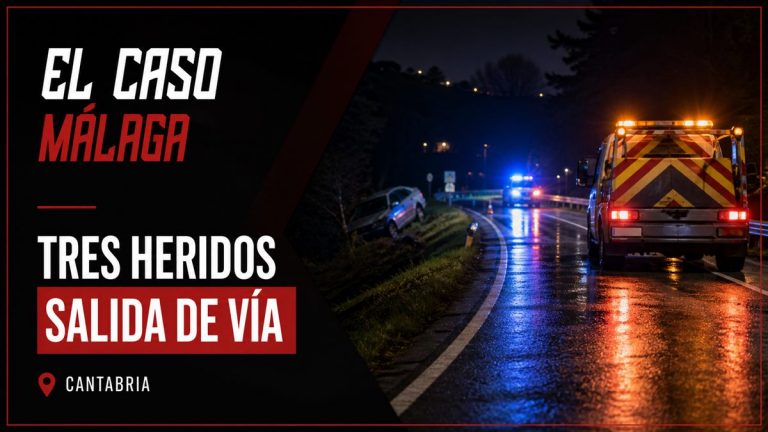 Portada editorial de El Caso Málaga para «Tres personas resultan heridas tras salirse un coche de la A-8 en Valdáliga»